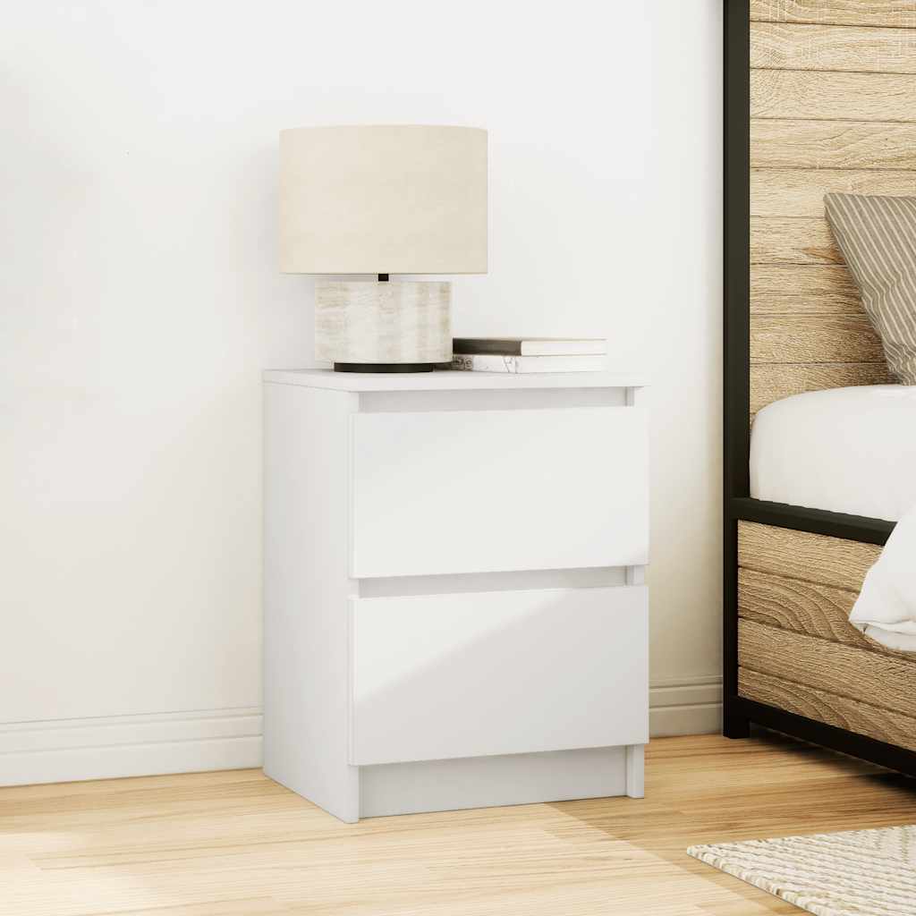 Meuble TV blanc 40x35x54 cm en matériau à base de bois