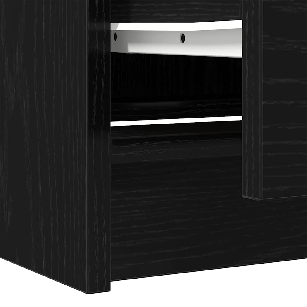 Meuble TV noir 40x35x54 cm en bois