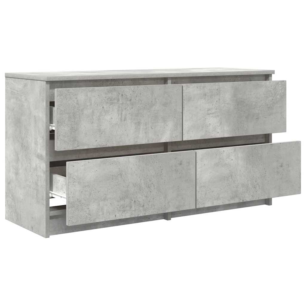 TV-Schrank Betongrau 100x35x54 cm Holzwerkstoff