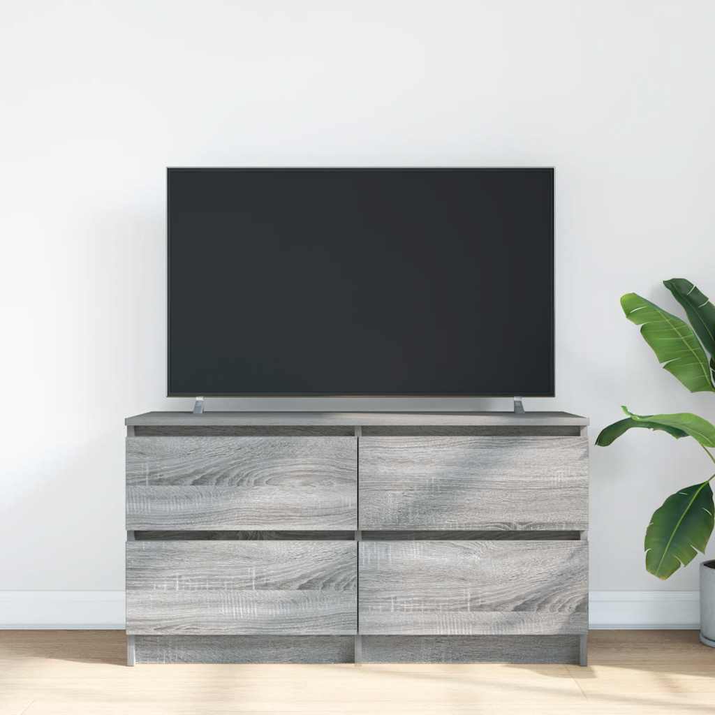 Meuble TV gris Sonoma 100x35x54 cm en bois