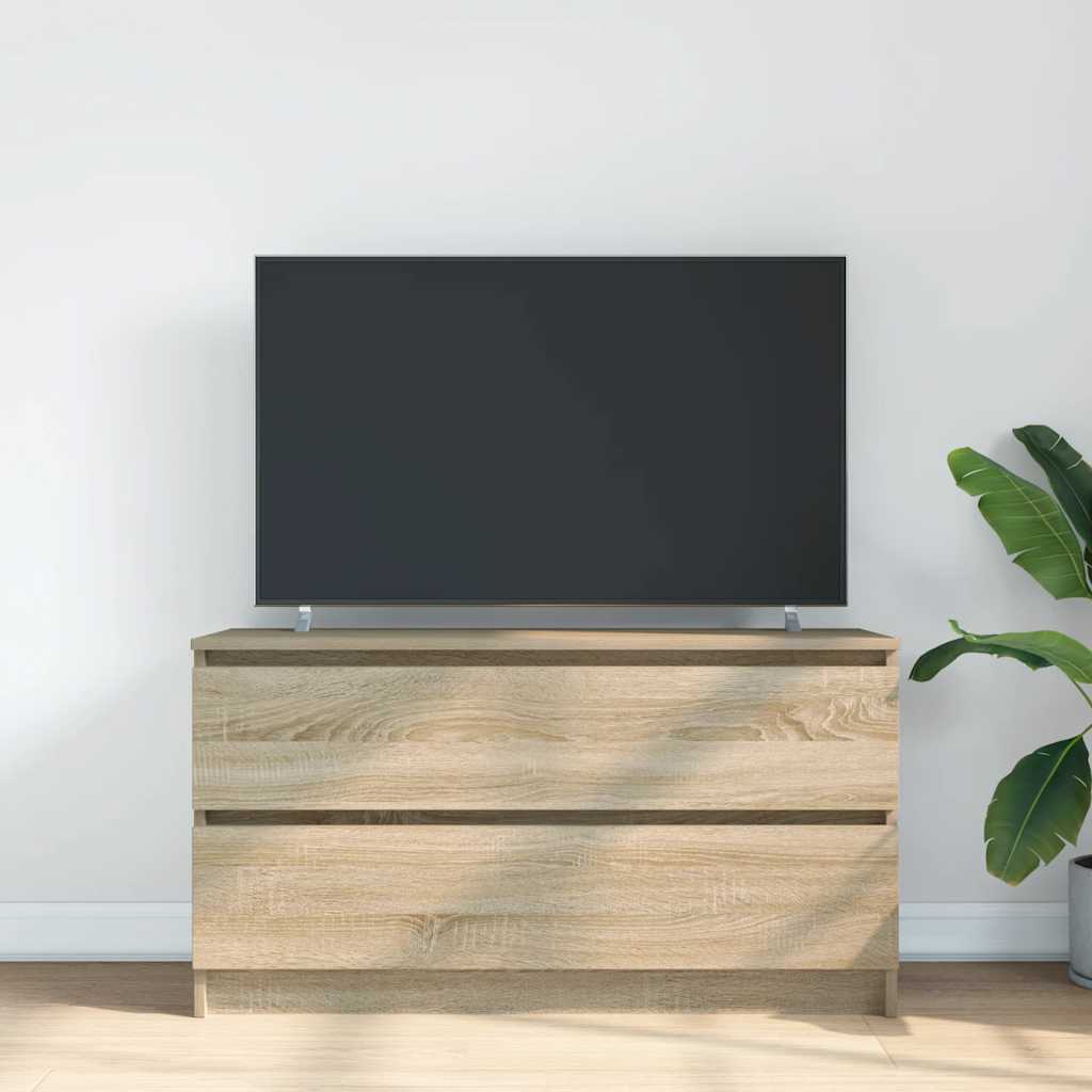 Meuble TV en chêne Sonoma 100x35x54 cm, matériau à base de bois