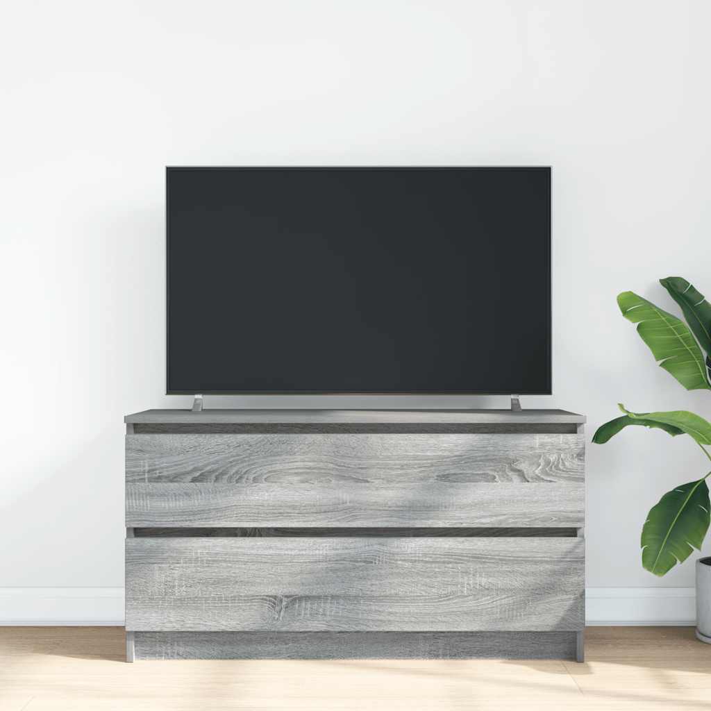Meuble TV gris Sonoma 100x35x54 cm en bois