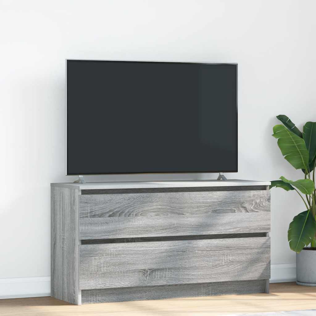 Meuble TV gris Sonoma 100x35x54 cm en bois