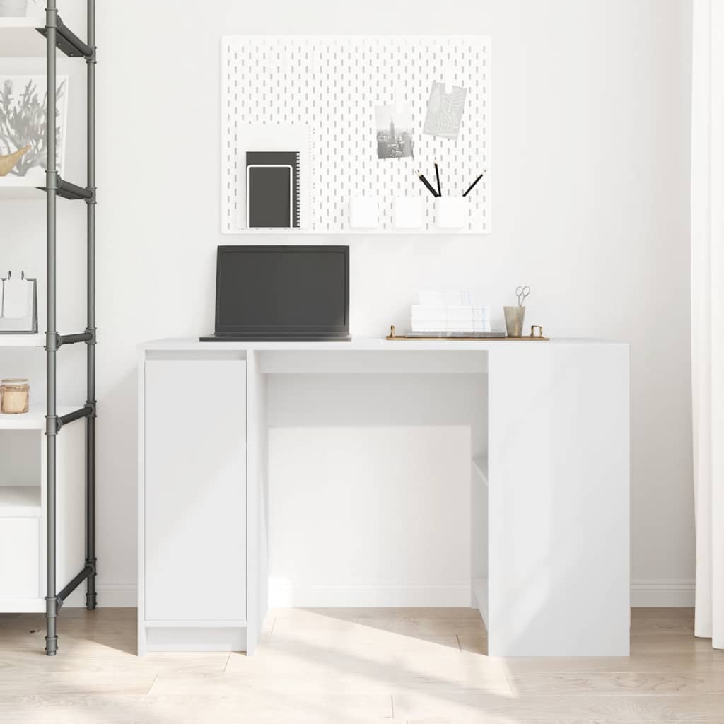 Bureau blanc 120x42x76 cm en bois
