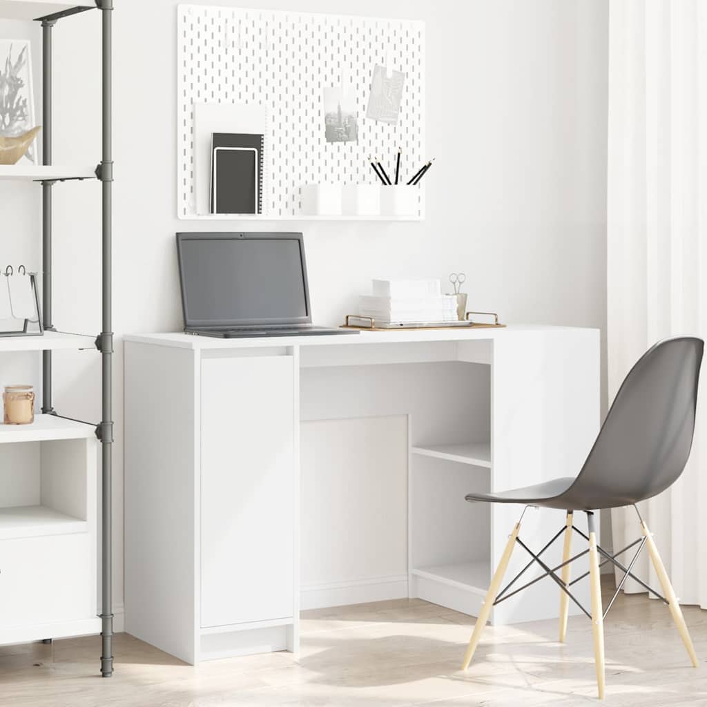 Bureau blanc 120x42x76 cm en bois