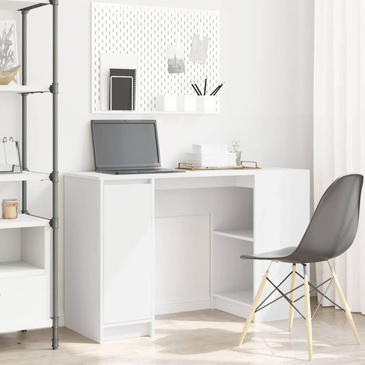 Bureau blanc 120x42x76 cm en bois