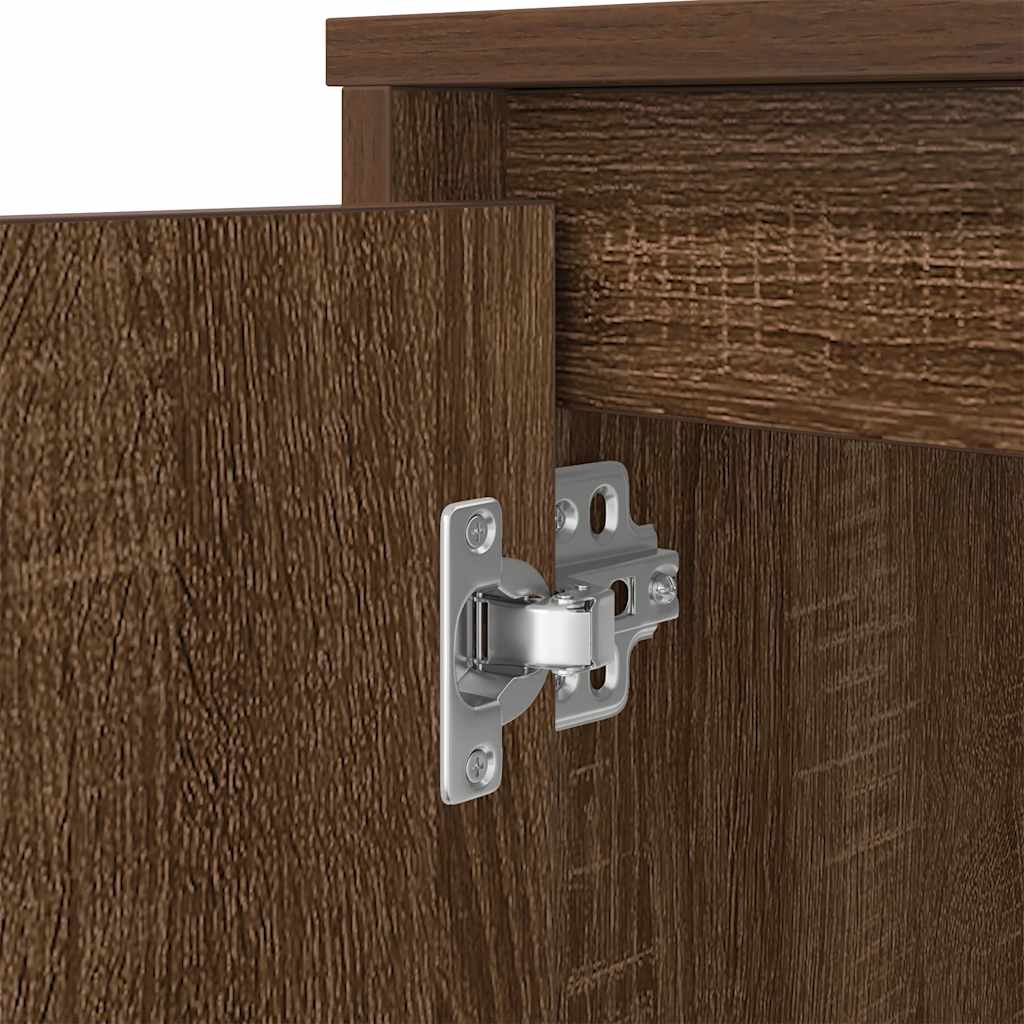 Bureau aspect chêne brun 120x42x76 cm matériau bois