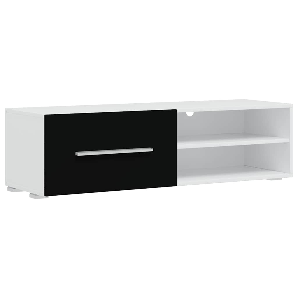 Meuble mural 5 pièces avec éclairage LED, finition bois noir mat