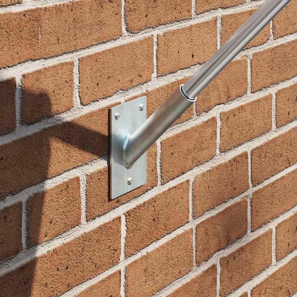 Fahnen Pole Holde Silber 10,5 x 7,5 x 2,5 cm Stahl