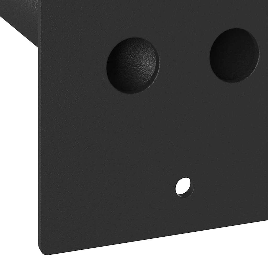 Fahnen Pole Holde Schwarz 10,5 x 7,5 x 0,2 cm Stahl