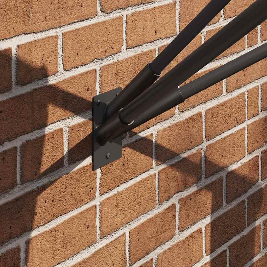 Fahnen Pole Holde Schwarz 10,5 x 7,5 x 0,2 cm Stahl