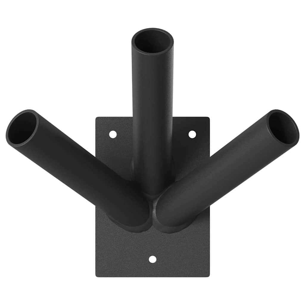 Fahnen Pole Holde Schwarz 10,5 x 7,5 x 0,2 cm Stahl