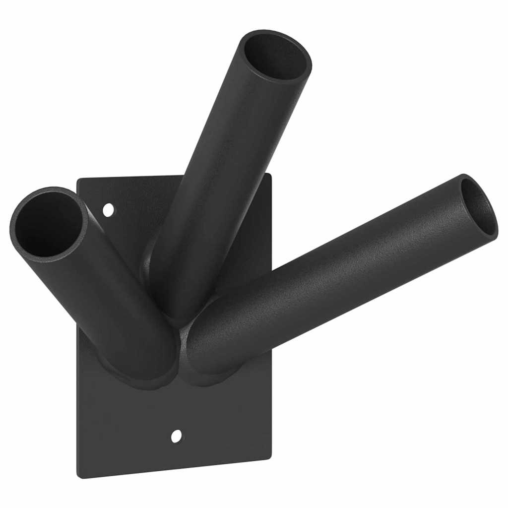 Fahnen Pole Holde Schwarz 10,5 x 7,5 x 0,2 cm Stahl