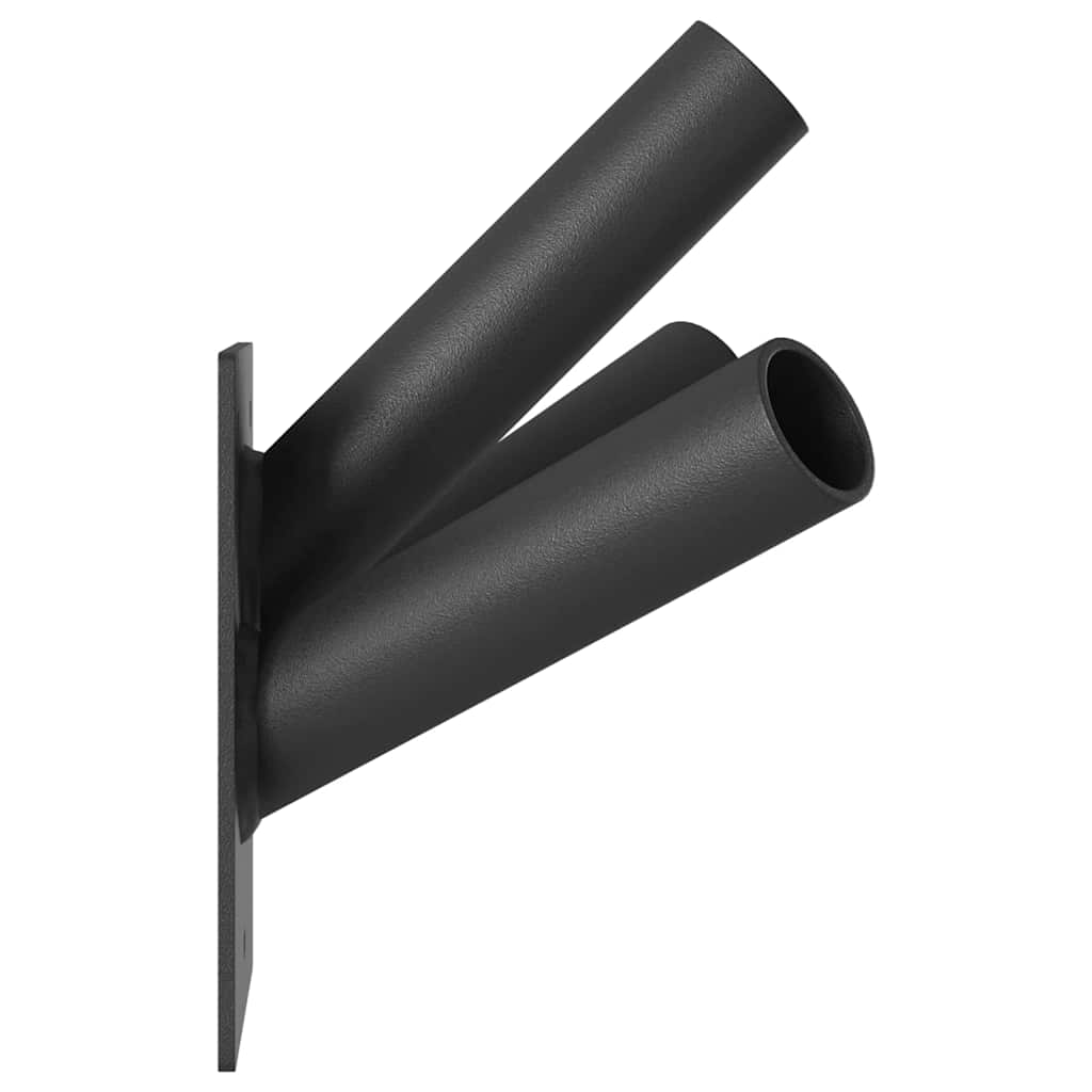 Fahnen Pole Holde Schwarz 10,5 x 7,5 x 0,2 cm Stahl