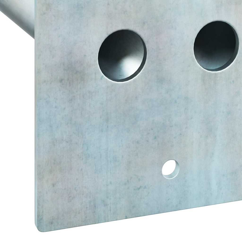 Fahnen Pole Holde Silber 10,5 x 7,5 x 0,2 cm Stahl