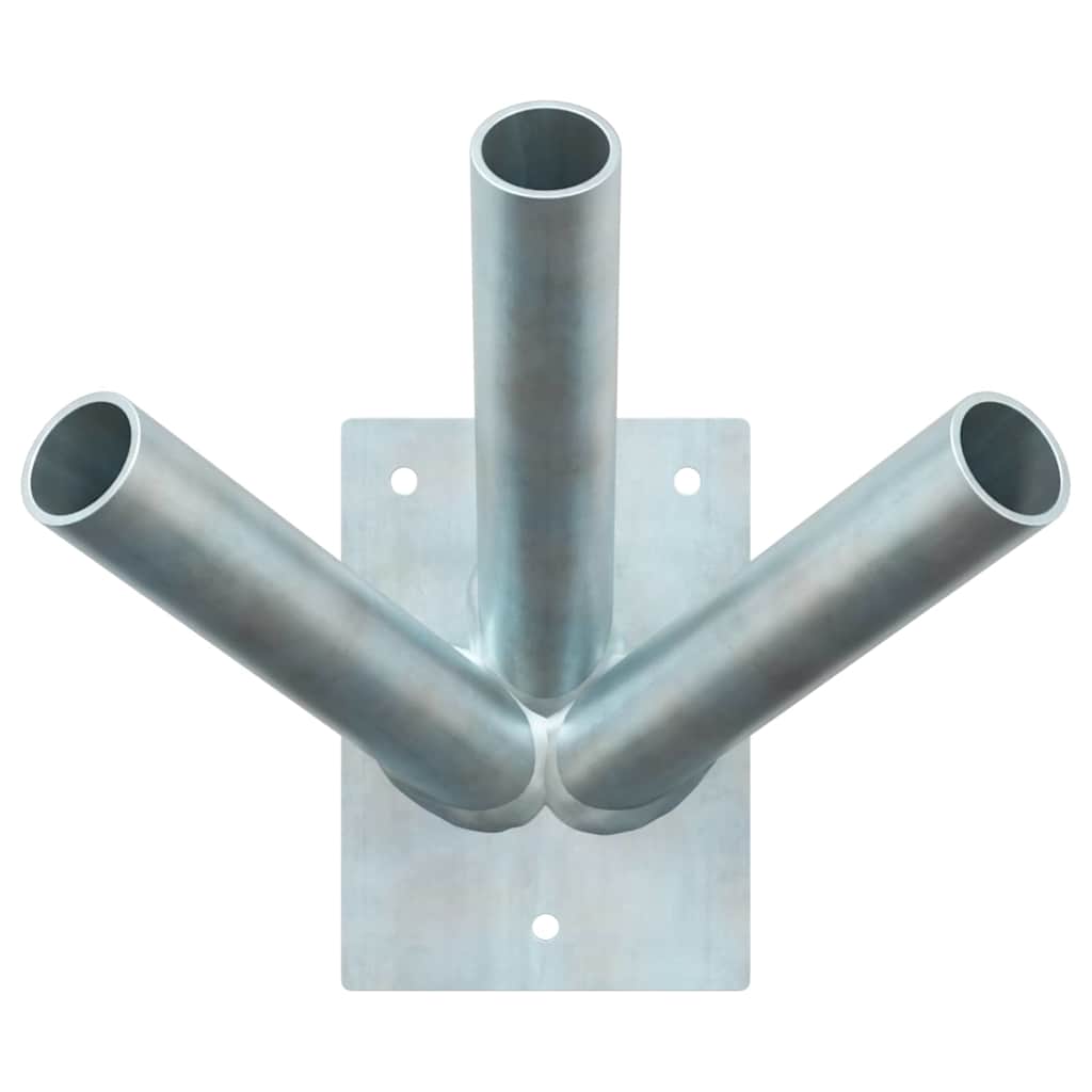 Fahnen Pole Holde Silber 10,5 x 7,5 x 0,2 cm Stahl
