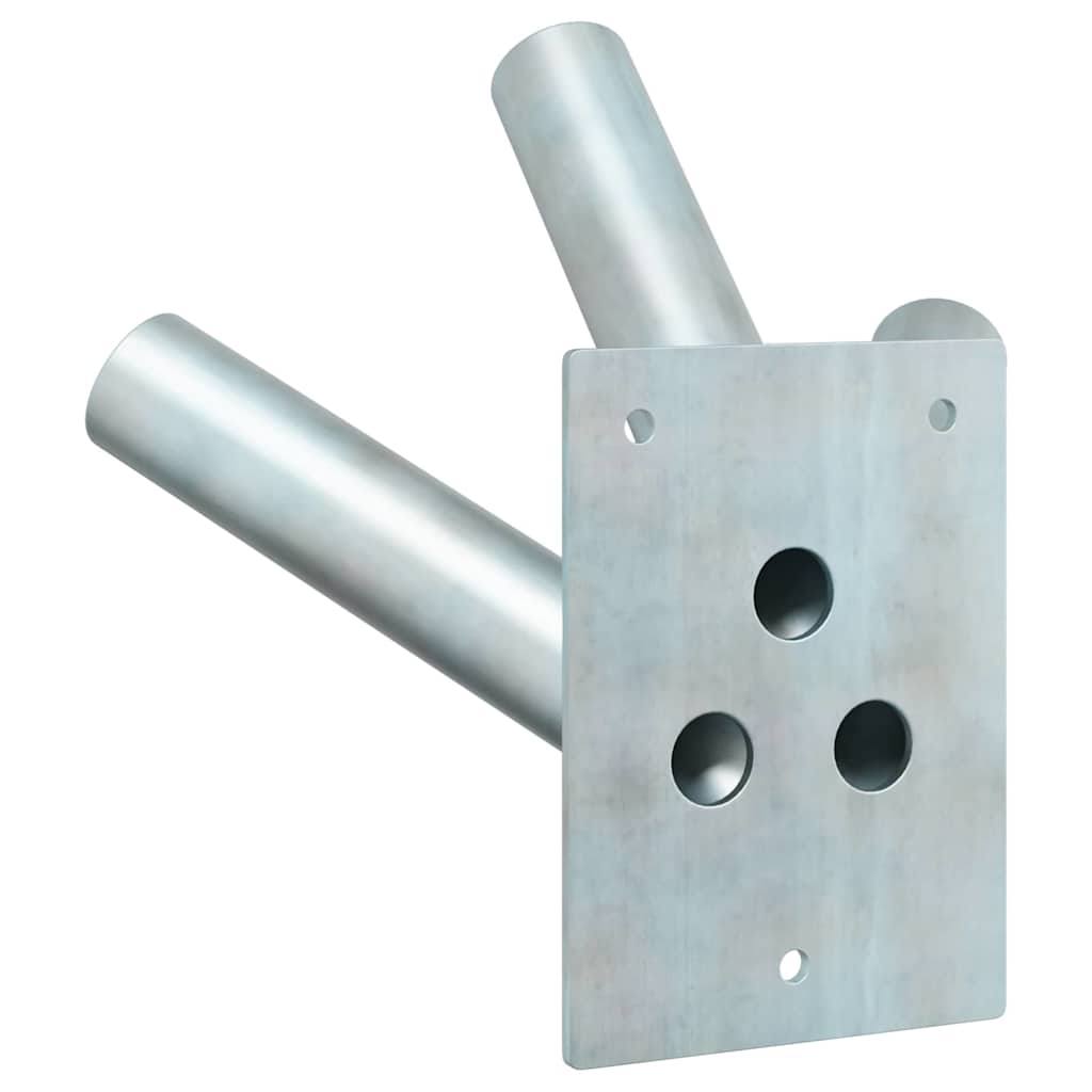 Fahnen Pole Holde Silber 10,5 x 7,5 x 0,2 cm Stahl