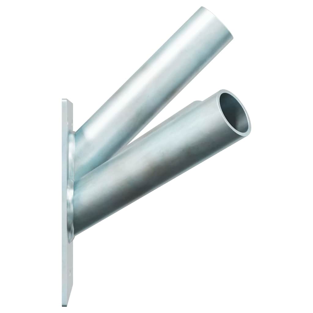 Fahnen Pole Holde Silber 10,5 x 7,5 x 0,2 cm Stahl