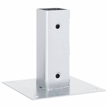 Pfostenträger Quadratisch 4Stk. Silber 51x51mm Verzinkter Stahl