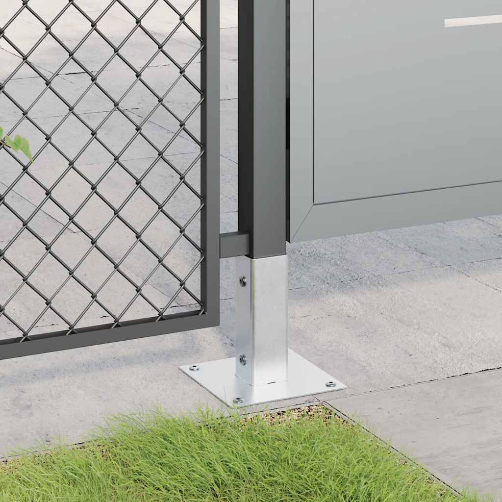Pfostenträger Quadratisch 4Stk. Silber 51x51mm Verzinkter Stahl