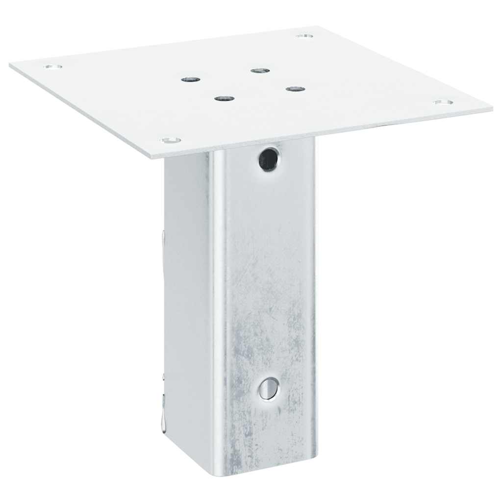 Pfostenträger Quadratisch 4Stk. Silber 51x51mm Verzinkter Stahl