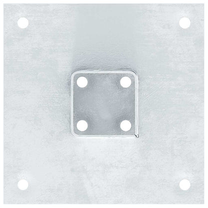 Pfostenträger Quadratisch 4Stk. Silber 51x51mm Verzinkter Stahl