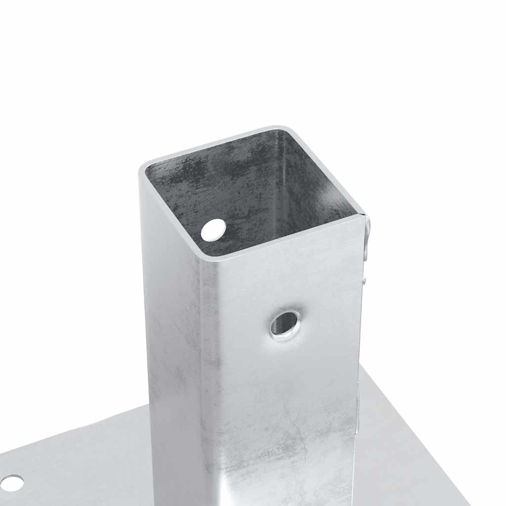 Pfostenträger Quadratisch 4Stk. Silber 51x51mm Verzinkter Stahl