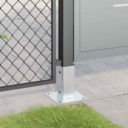 Pfostenträger Quadratisch 4Stk. Silber 61x61mm Verzinkter Stahl