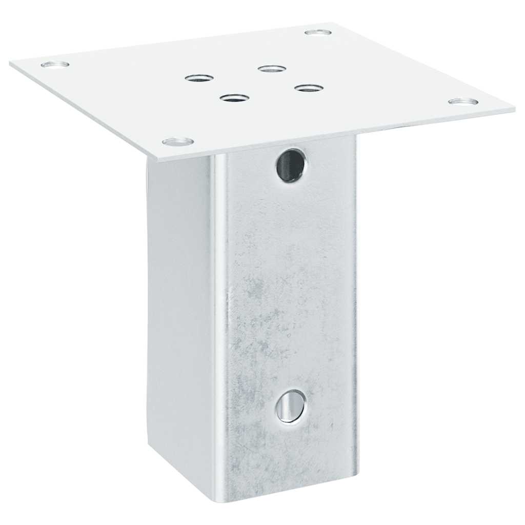 Pfostenträger Quadratisch 4Stk. Silber 61x61mm Verzinkter Stahl