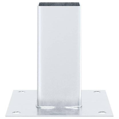 Pfostenträger Quadratisch 4Stk. Silber 61x61mm Verzinkter Stahl