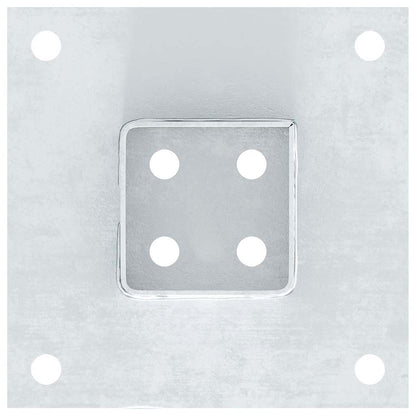 Pfostenträger Quadratisch 4Stk. Silber 61x61mm Verzinkter Stahl