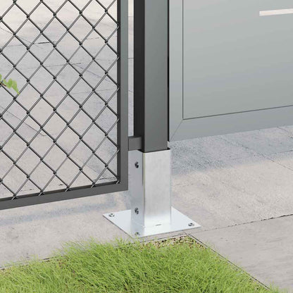 Pfostenträger Quadratisch 4Stk. Silber 71x71mm Verzinkter Stahl