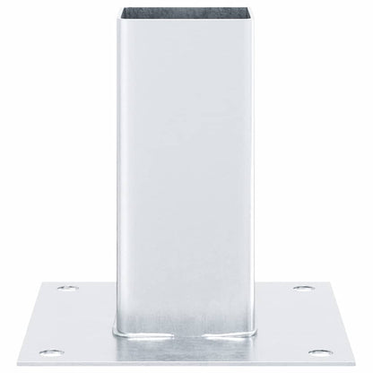 Pfostenträger Quadratisch 4Stk. Silber 71x71mm Verzinkter Stahl
