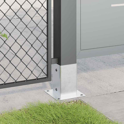 Pfostenträger Quadratisch 4Stk. Silber 91x91mm Verzinkter Stahl