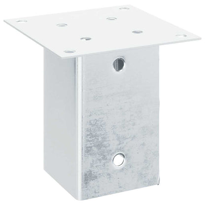 Pfostenträger Quadratisch 4Stk. Silber 91x91mm Verzinkter Stahl