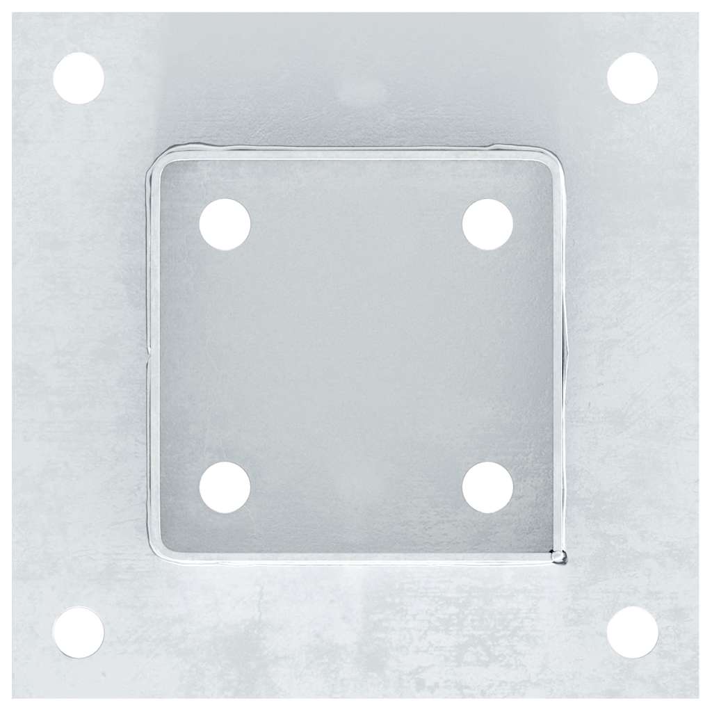 Pfostenträger Quadratisch 4Stk. Silber 91x91mm Verzinkter Stahl