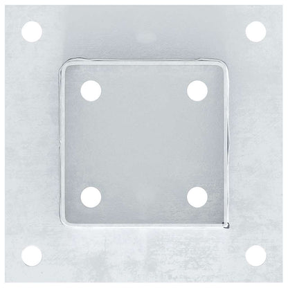 Pfostenträger Quadratisch 4Stk. Silber 91x91mm Verzinkter Stahl