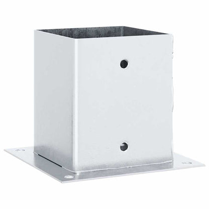 Pfostenträger Quadratisch 4Stk. Silber 101x101mm Stahl Verzinkt