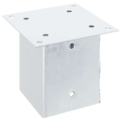 Pfostenträger Quadratisch 4Stk. Silber 101x101mm Stahl Verzinkt