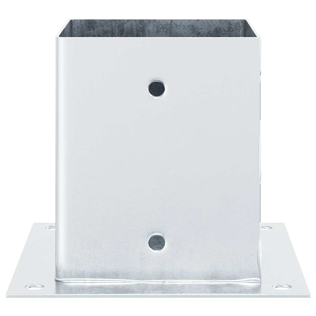 Pfostenträger Quadratisch 4Stk. Silber 101x101mm Stahl Verzinkt