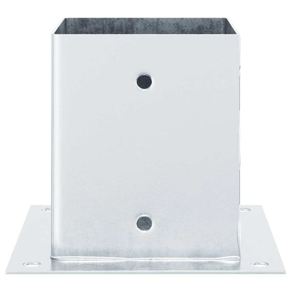 Pfostenträger Quadratisch 4Stk. Silber 101x101mm Stahl Verzinkt