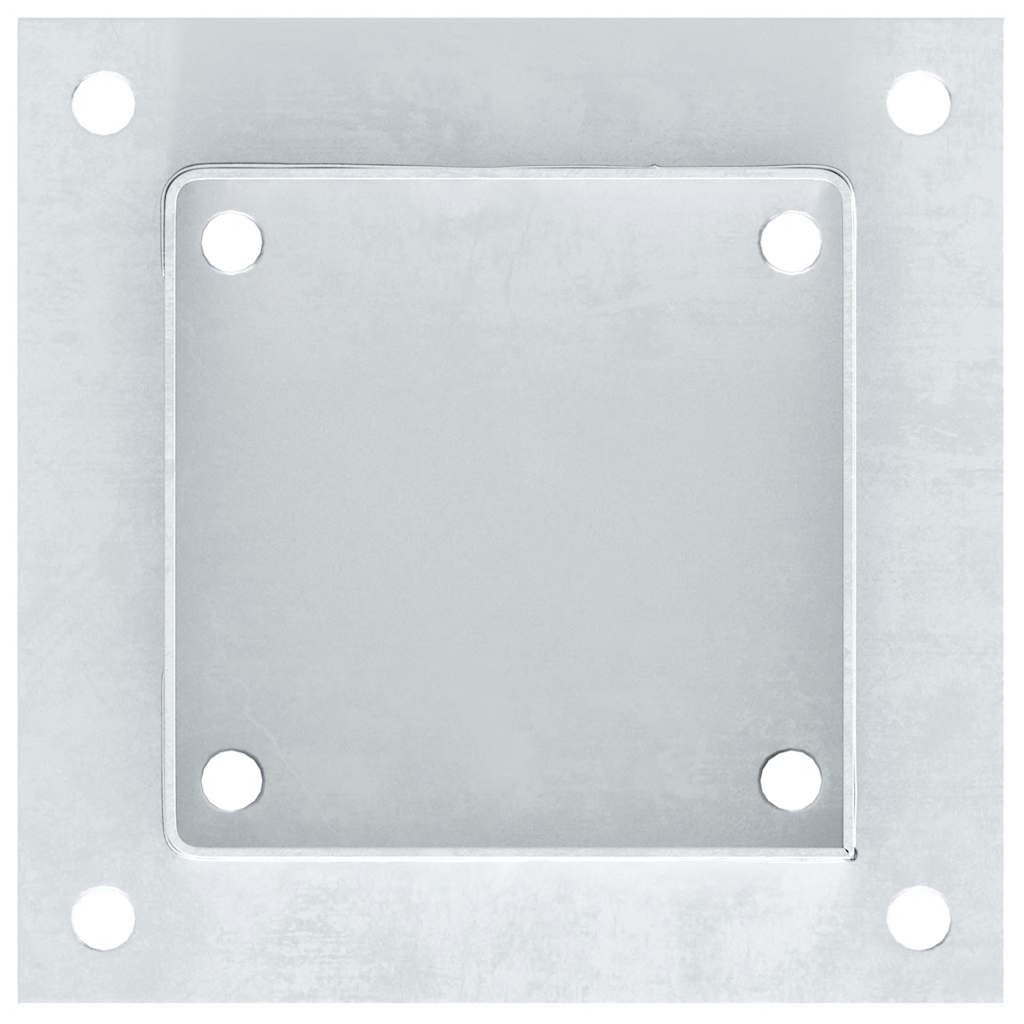 Pfostenträger Quadratisch 4Stk. Silber 101x101mm Stahl Verzinkt