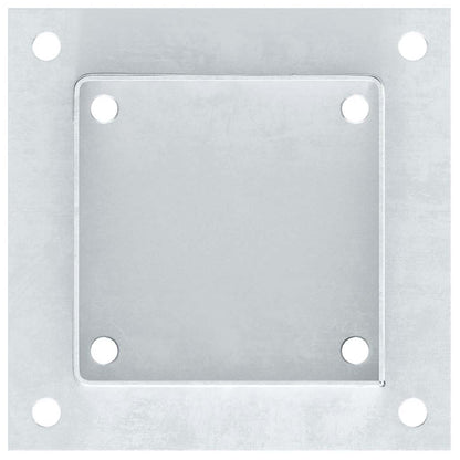 Pfostenträger Quadratisch 4Stk. Silber 101x101mm Stahl Verzinkt