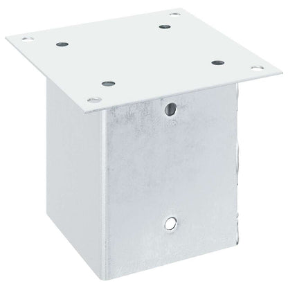 Pfostenträger Quadratisch 4Stk. Silber 121x121mm Stahl Verzinkt