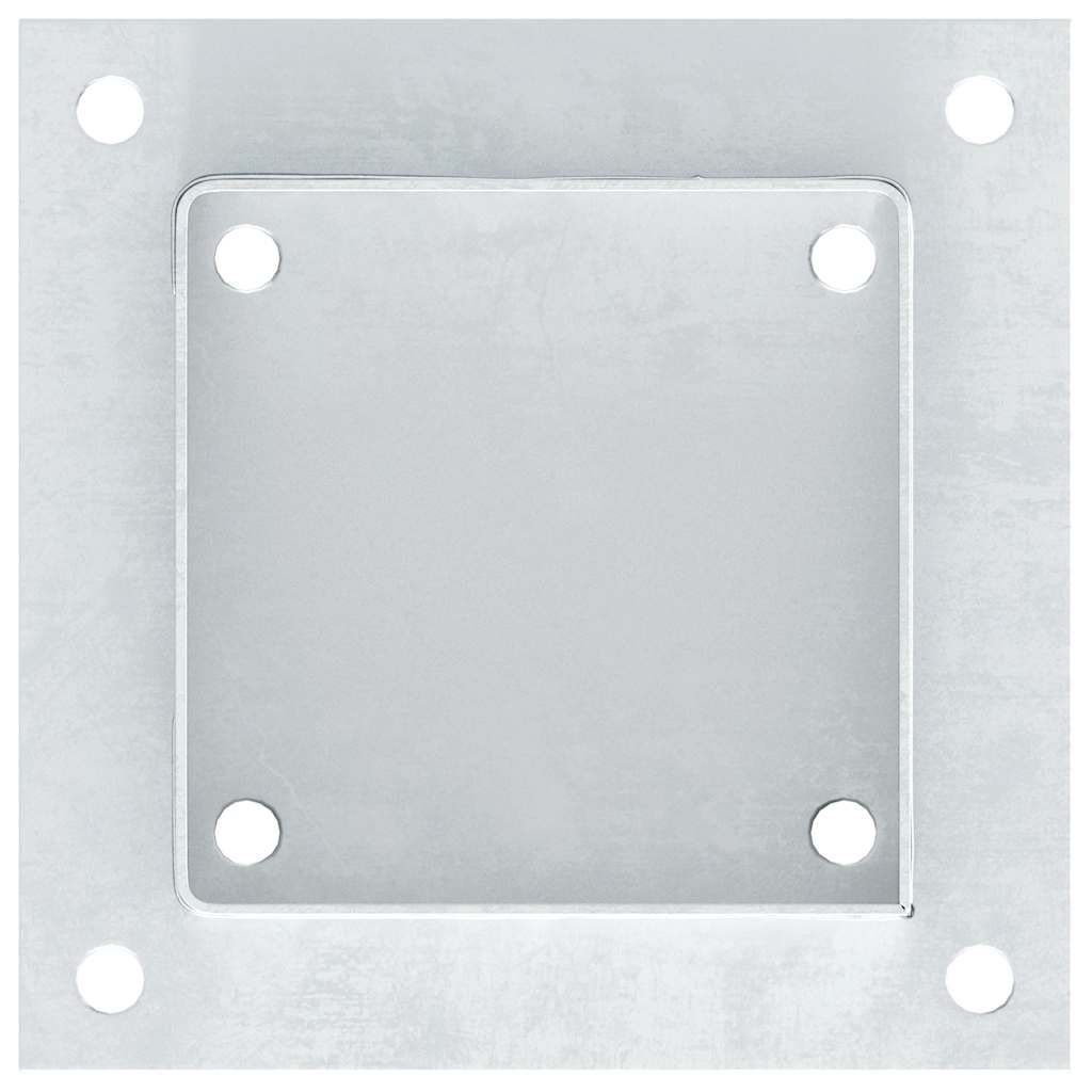 Pfostenträger Quadratisch 4Stk. Silber 121x121mm Stahl Verzinkt
