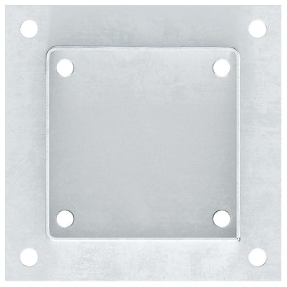 Pfostenträger Quadratisch 4Stk. Silber 121x121mm Stahl Verzinkt