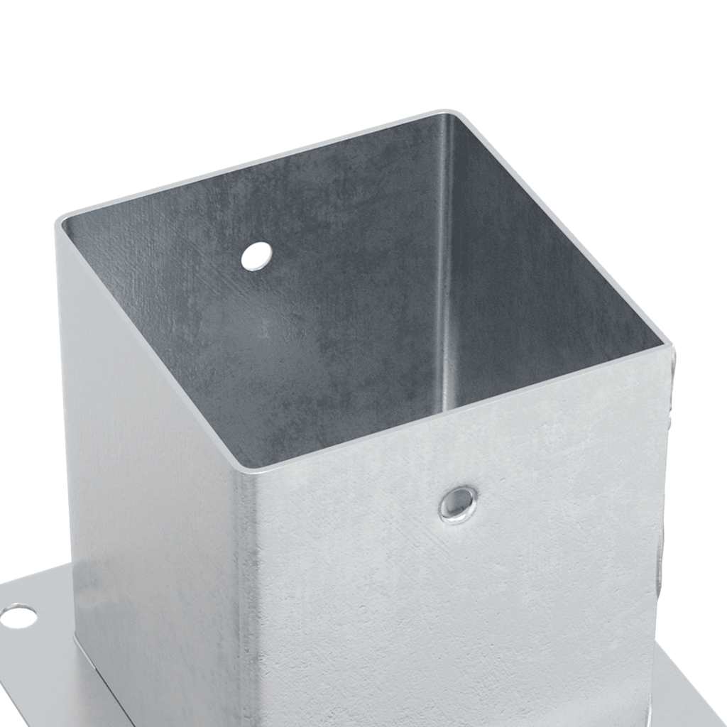 Pfostenträger Quadratisch 4Stk. Silber 121x121mm Stahl Verzinkt