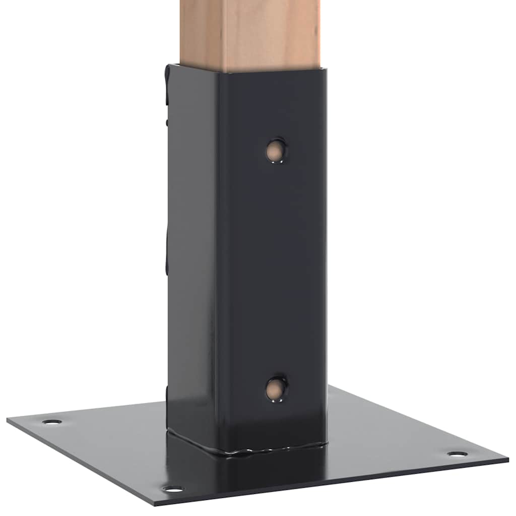 Pfostenträger Quadrat 4 Stk. 51x51 mm Pulverbeschichteter Stahl