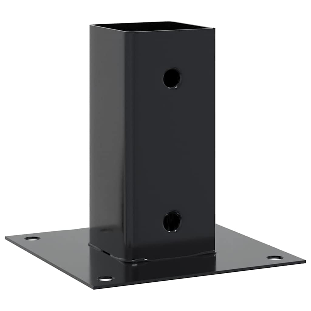 Pfostenträger Quadrat 4 Stk. 61x61 mm Pulverbeschichteter Stahl