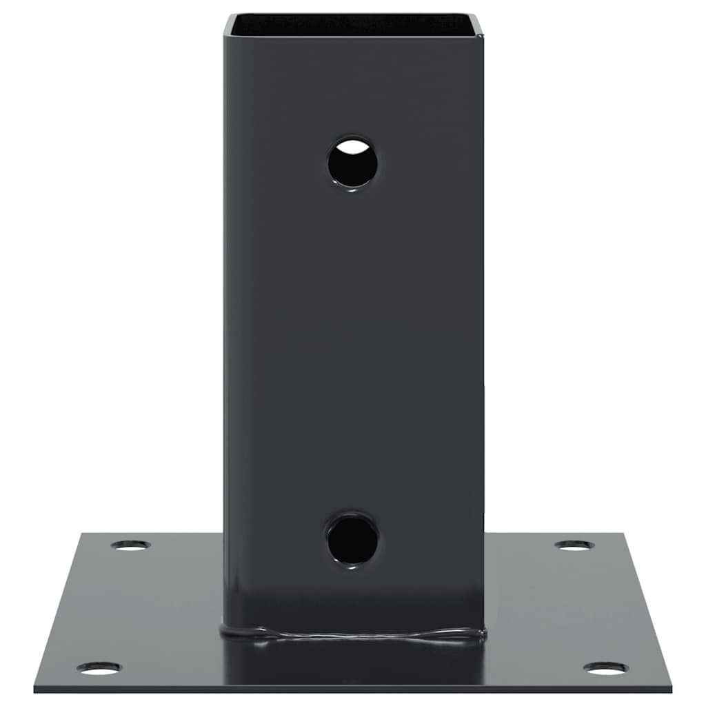 Pfostenträger Quadrat 4 Stk. 61x61 mm Pulverbeschichteter Stahl